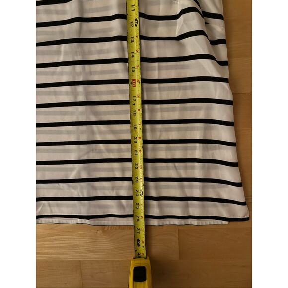 St. John Black and White Striped Blouse - Picture 2 of 5